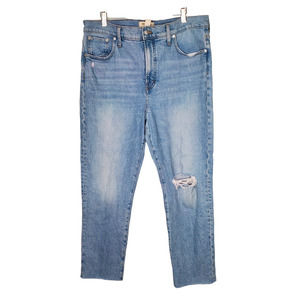 Madewell The Perfect Vintage Jean Coney Wash Blue Destroyed Edition ND500 Sz 32
